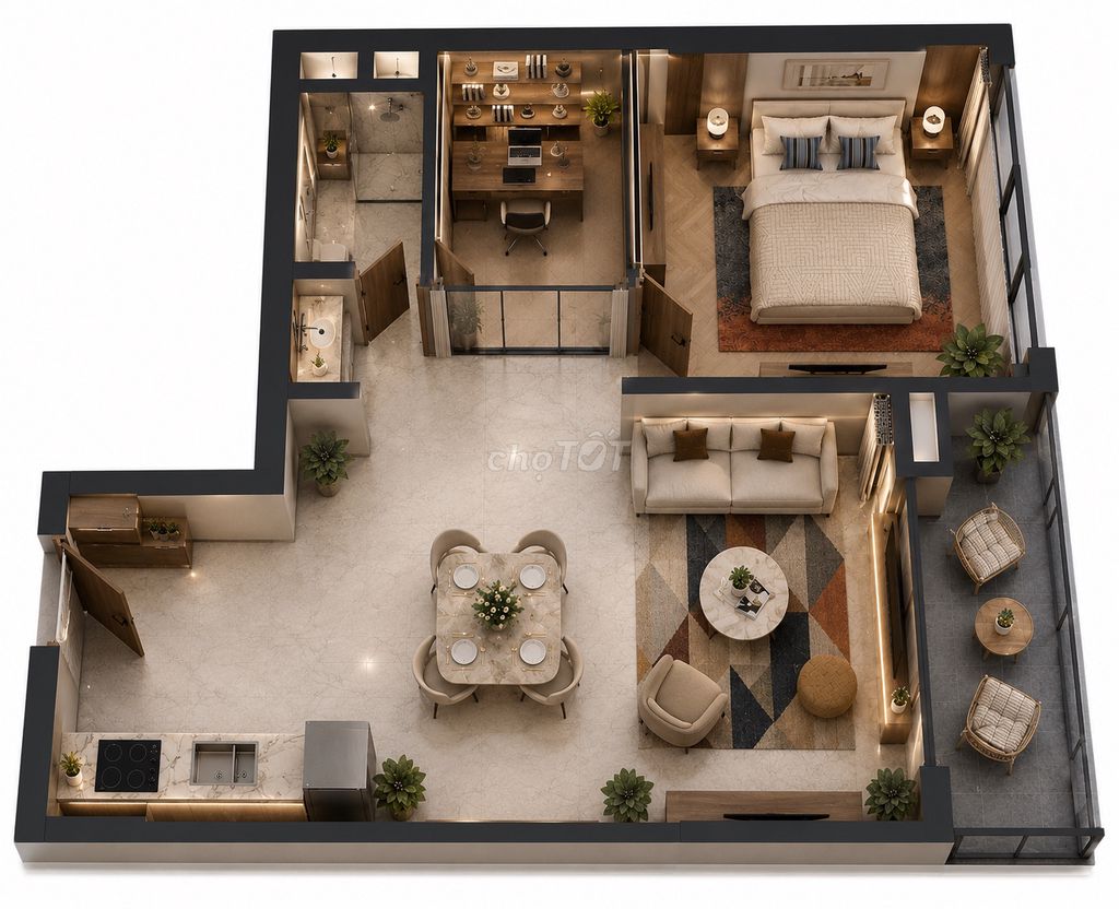 Квартира, 1 спальня · 50 м² 2