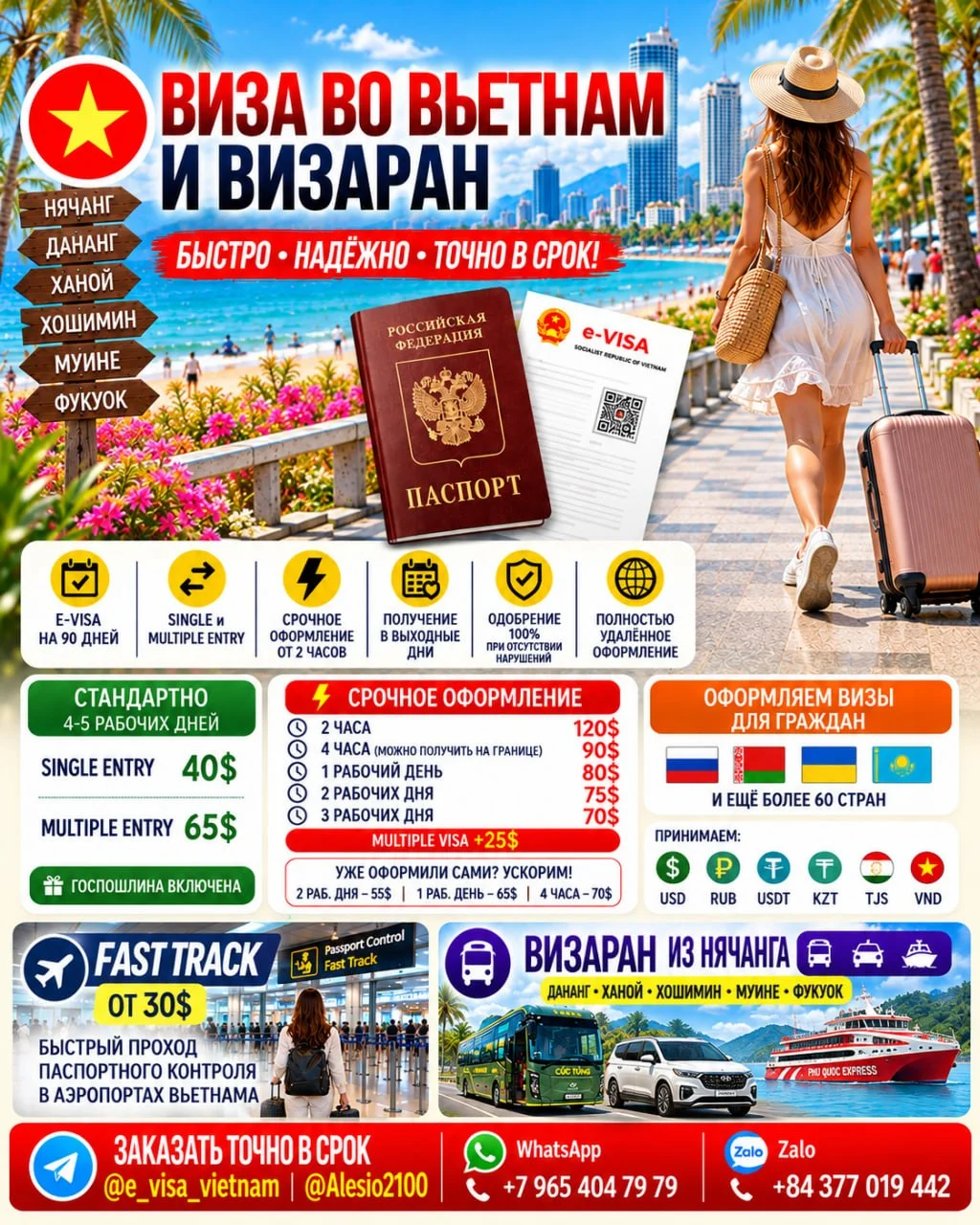 e-Visa во Вьетнам + визаран
